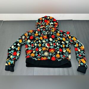 ZARA Floral Embroidered Hoodie – Women’s Size Small